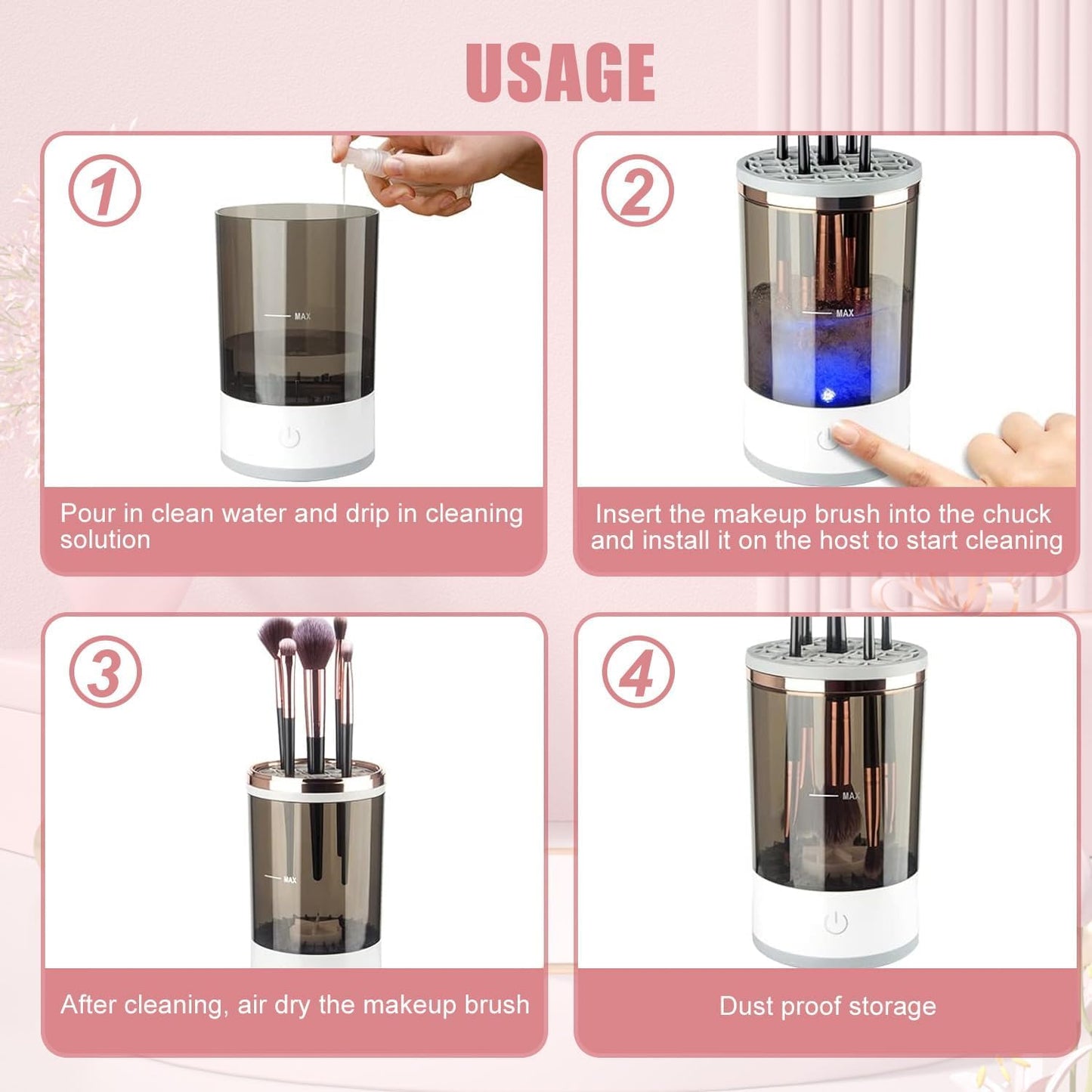 Quick Spin Makeup Brush Cleaner